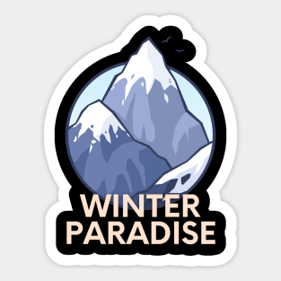 The winter paradise Sticker